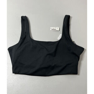 Madewell Flex Sports Bra Womens Small Black Square Neck